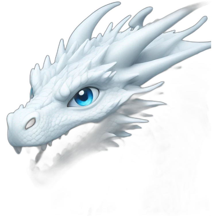 White Dragon with a Blue eyes emoji