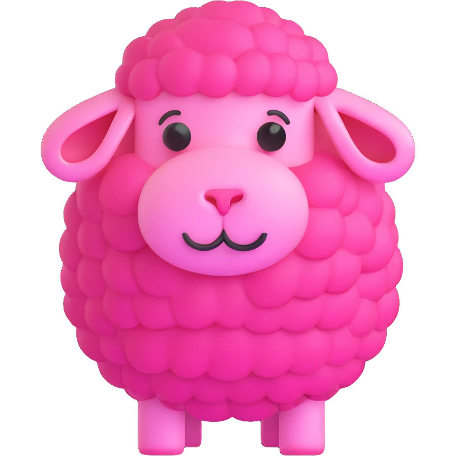 pink sheep emoji