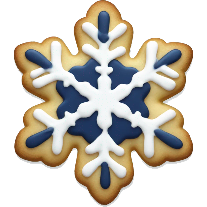 Navy snowflake cookie  emoji