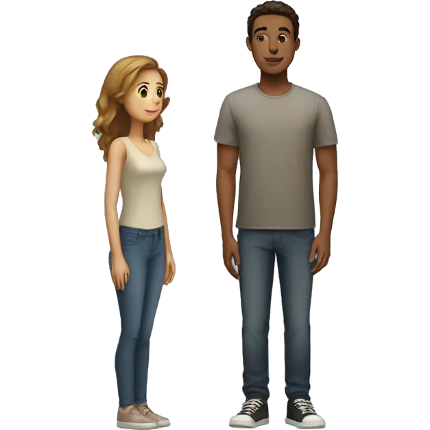 Woman taller than boyfriend  emoji