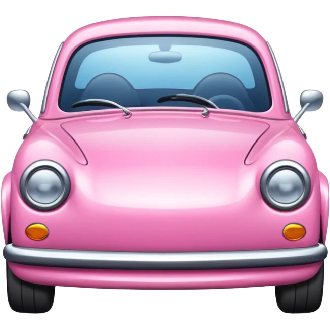 Car that is pink and cute emoji
