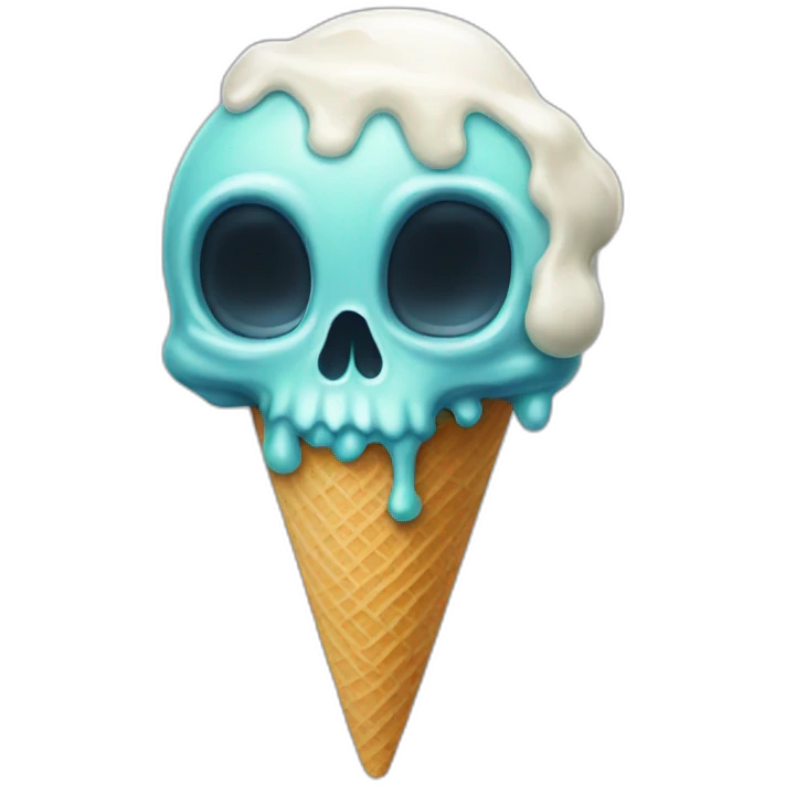 Alien ice cream skull emoji