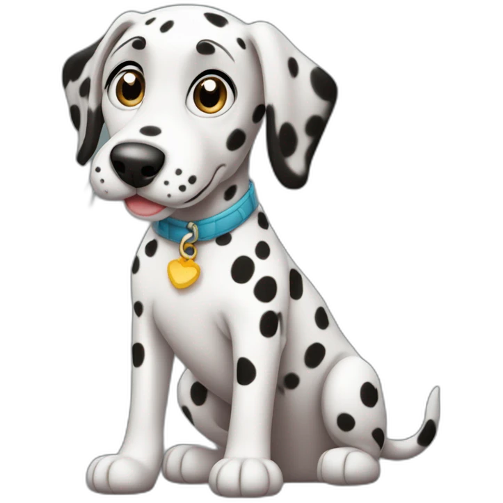 Cute little Dalmatian emoji