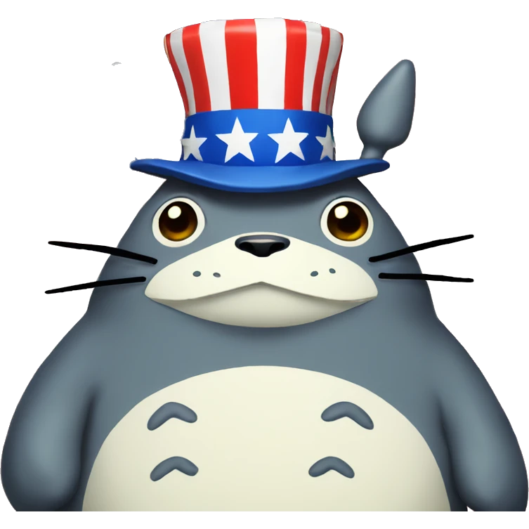 totoro dressed in uncle sam  emoji