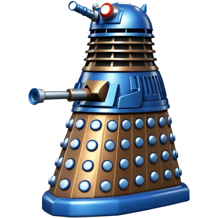 dalek silver, blue and bronze emoji