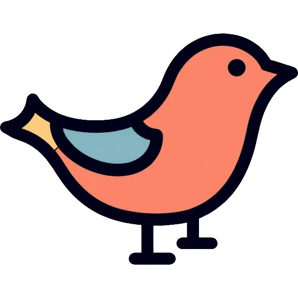 simple bird silhouette emoji