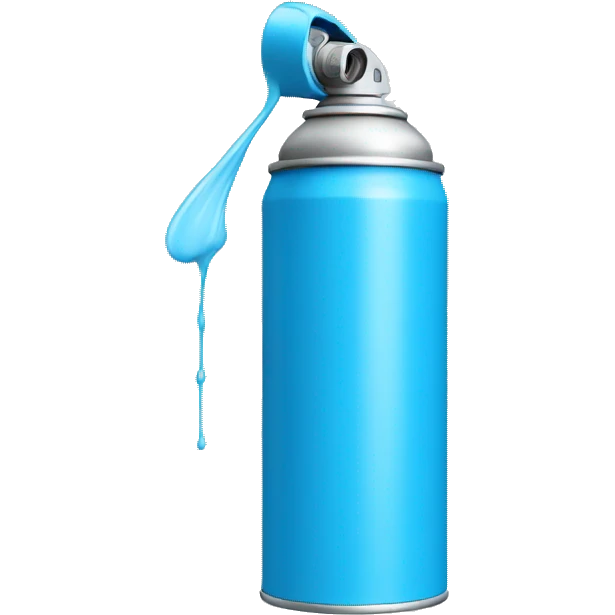 spray can color  blue emoji
