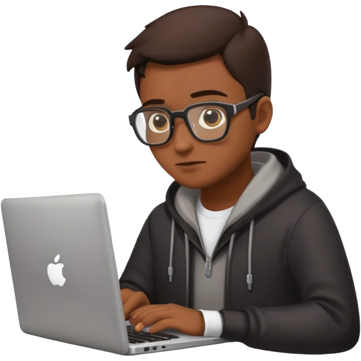 linux developer with laptop, no text emoji