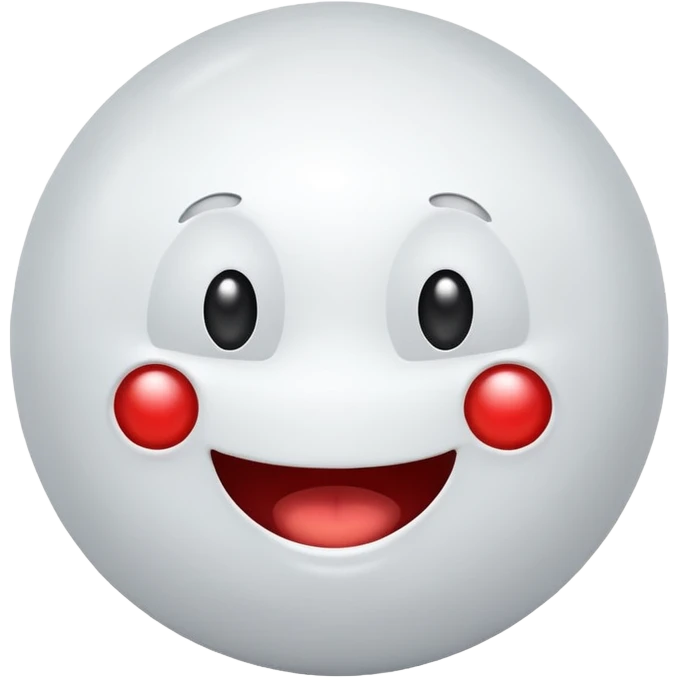 cartoon white blood cell with a happy face emoji