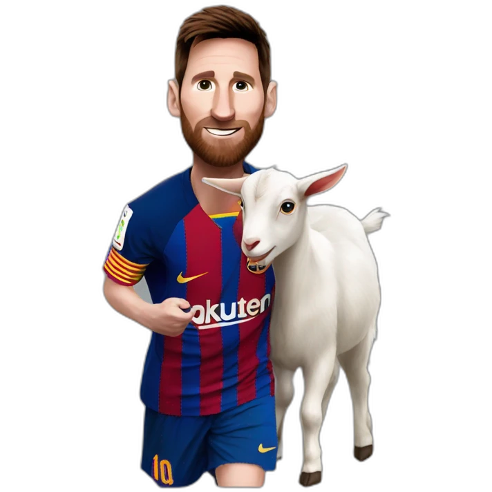 messi with a goat emoji