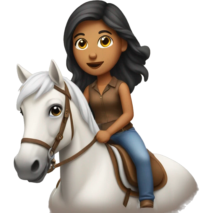 Latina girl on a horse  emoji