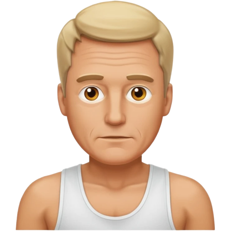 fat middle aged white man in wifebeater emoji