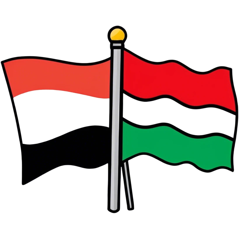A flag made up of the flags of Palestine Syria Lebanon and Jordan emoji