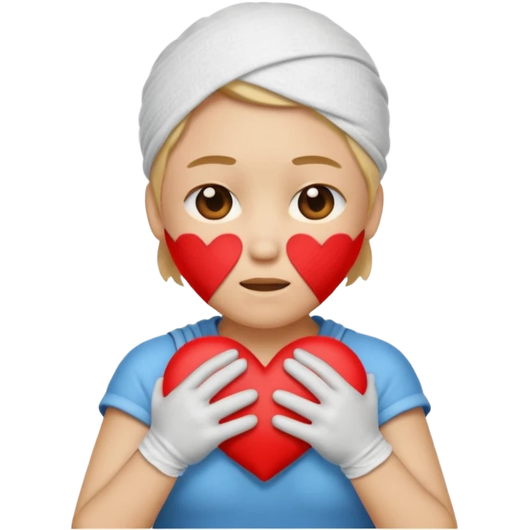 crea un emoji con esos 3 en conjunto ❤️‍🩹😩🫶🏼 emoji