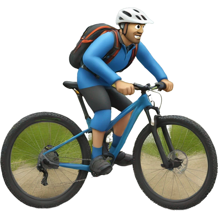 man mountainbike emoji