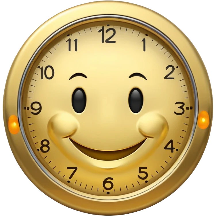 Finger tapping clock it with smily face  emoji