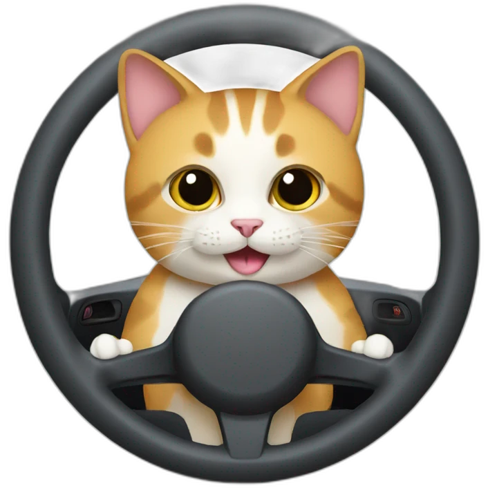 cat driving emoji