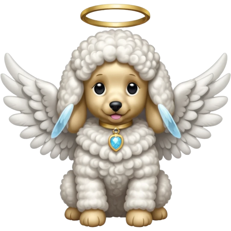 An angelic poodle emoji