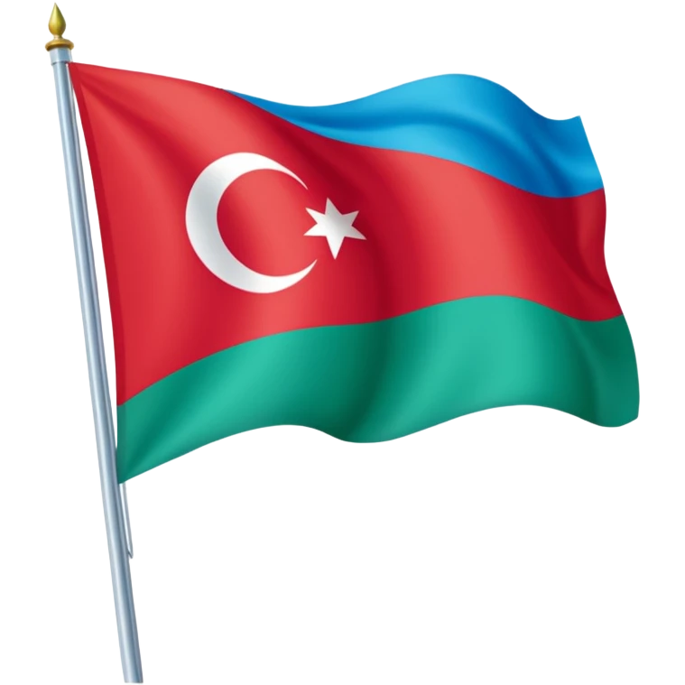 Doğu Türkistan Bayrağı+Türk Bayrağı+Azerbaycan Bayrağı emoji