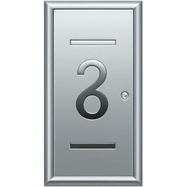 modern house door number emoji
