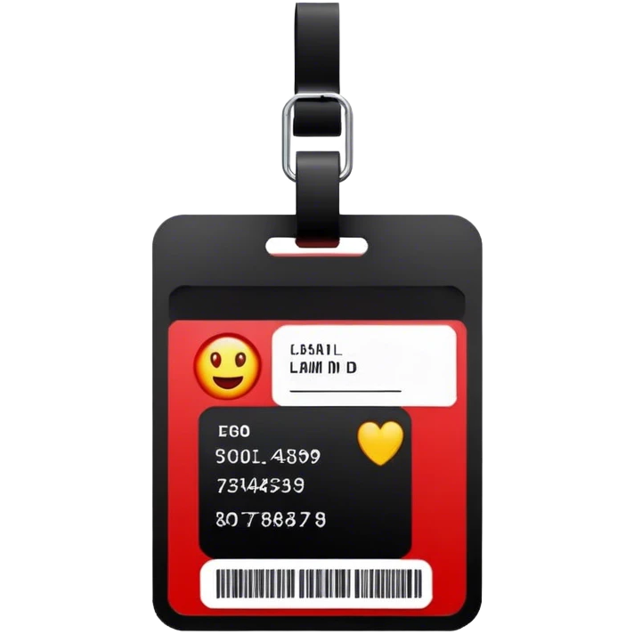 Black and Red ID CARD without text emoji