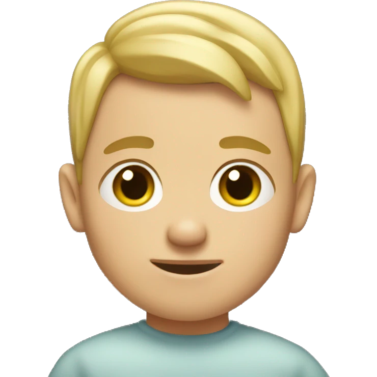 A short blond Boy with acne and a buzz cut emoji