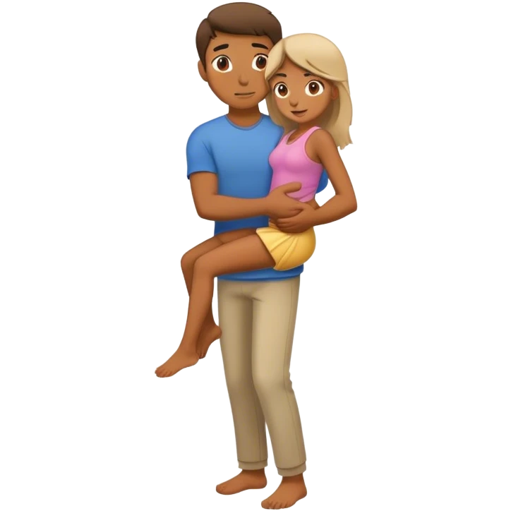 Man carrying girl emoji