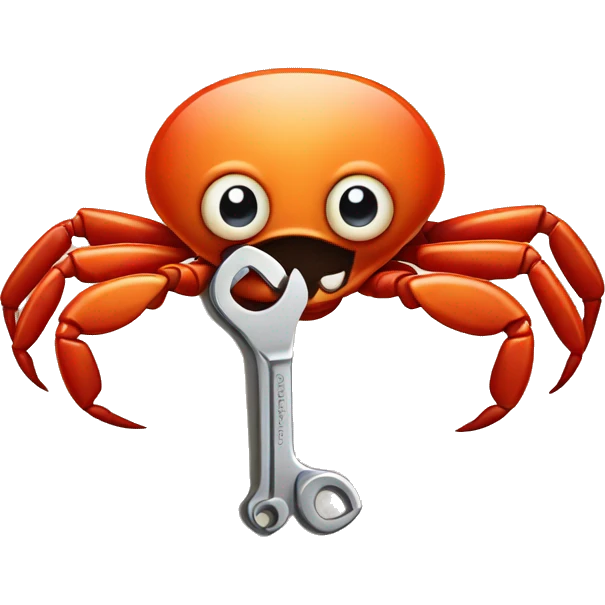 crab holding a wrench  emoji