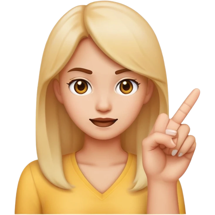 emoji girl sticking up middle finger emoji