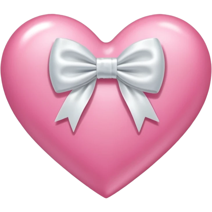 Pink heart with white bow  emoji