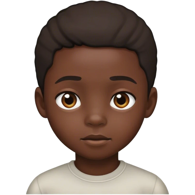 Black child boy just head emoji