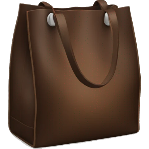 dark brown leather totebag emoji