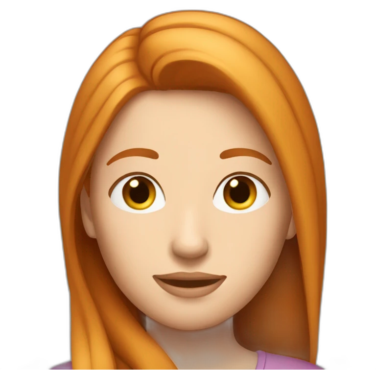 pretty-woman-with-long straigh ginger hair emoji
