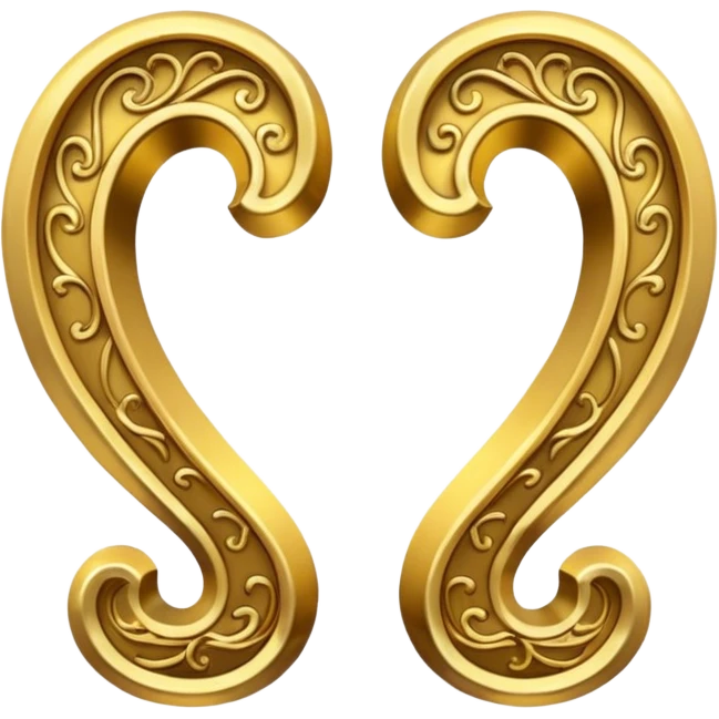 A pair of parentheses in gold or some other cool yet over the top word-art kind of writing emoji