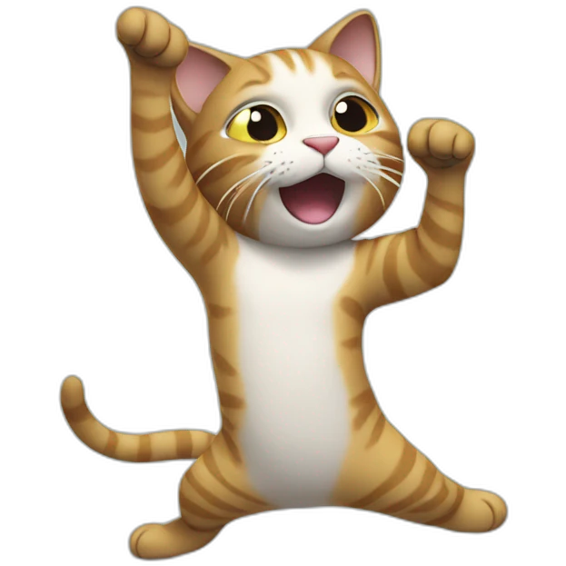 cat doing a dab emoji