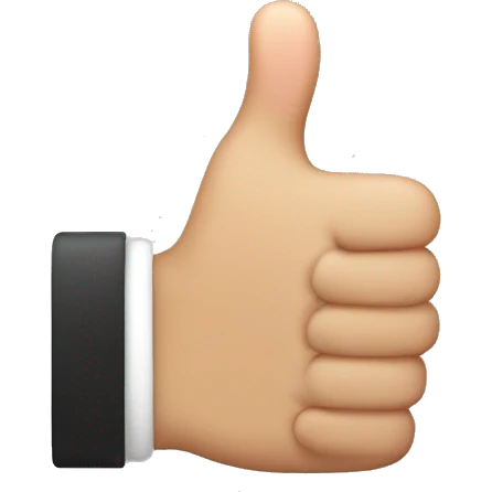 thumb up with no thumb emoji
