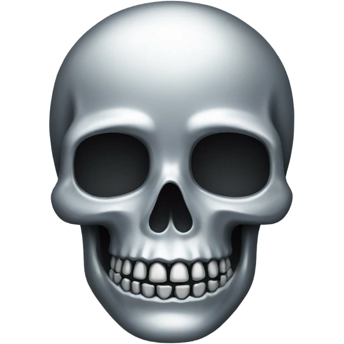 silver skull  emoji