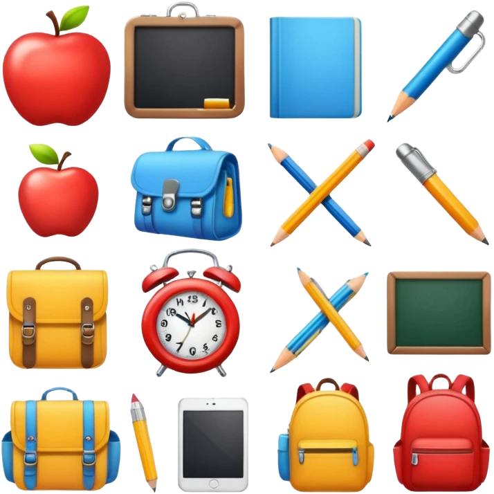 Back to school icons emoji
