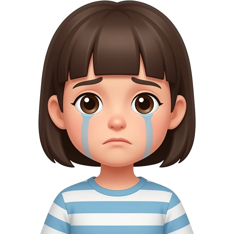 Fesli çocuk üzgün emoji