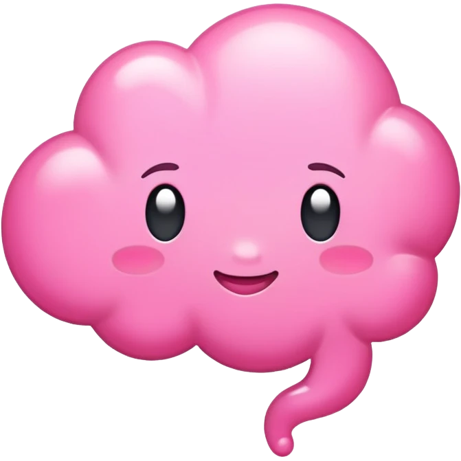 pink thinking emoji