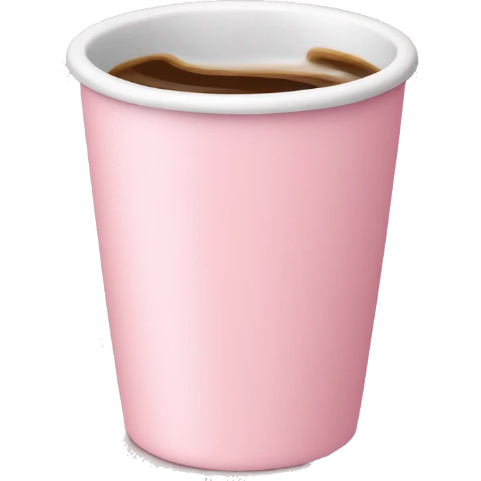 Baby pink coffee cup emoji
