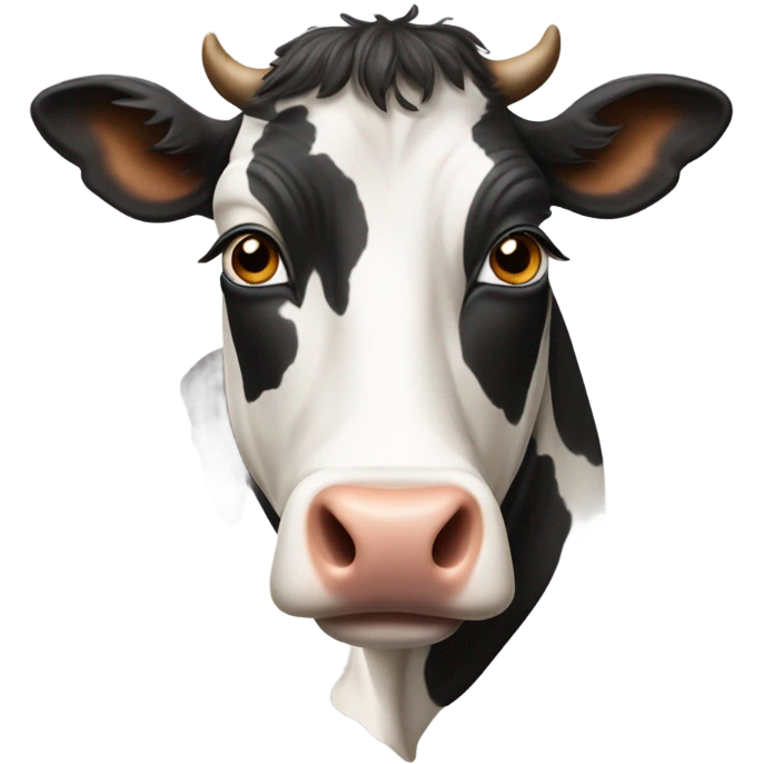 Realistic cow emoji