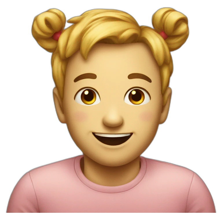 Classic smiley with hearts on the ears emoji