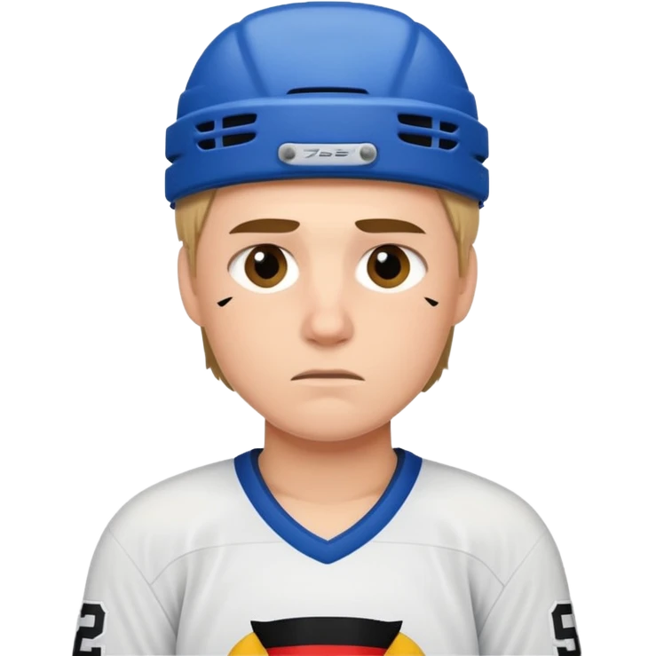 Sad German hockey player emoji