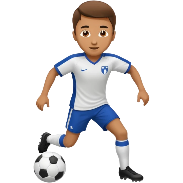 A guy playing soccer emoji