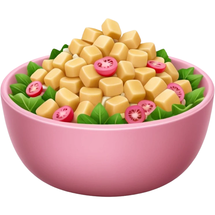Hawaiian Mac salad light pink bowl emoji