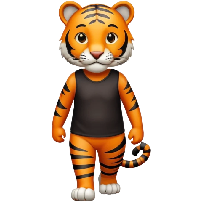anthropomorphised tiger in leisure wear walking upright emoji