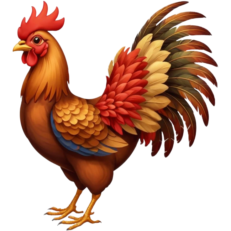 rooster flying glider emoji