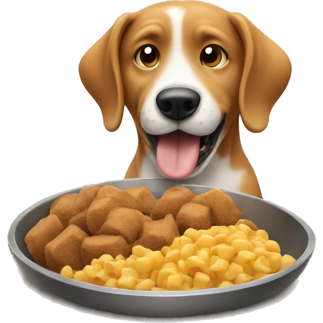 Dog eating food emoji