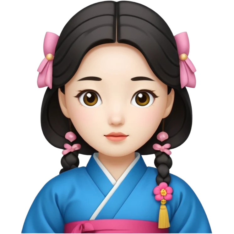 korean giro wearing hangbok emoji